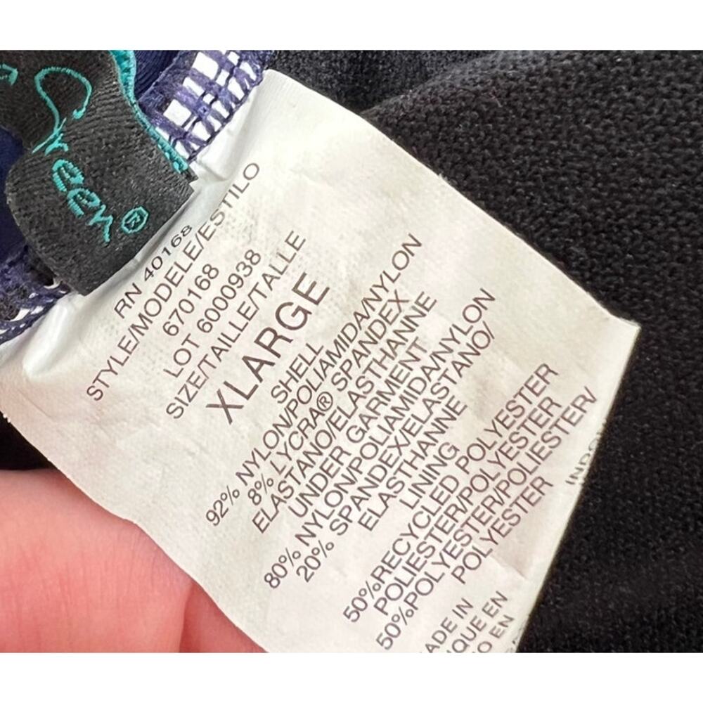 Aqua Green High Neck Crochet One Piece Swimsuit Blue XL - Picture 8 of 9